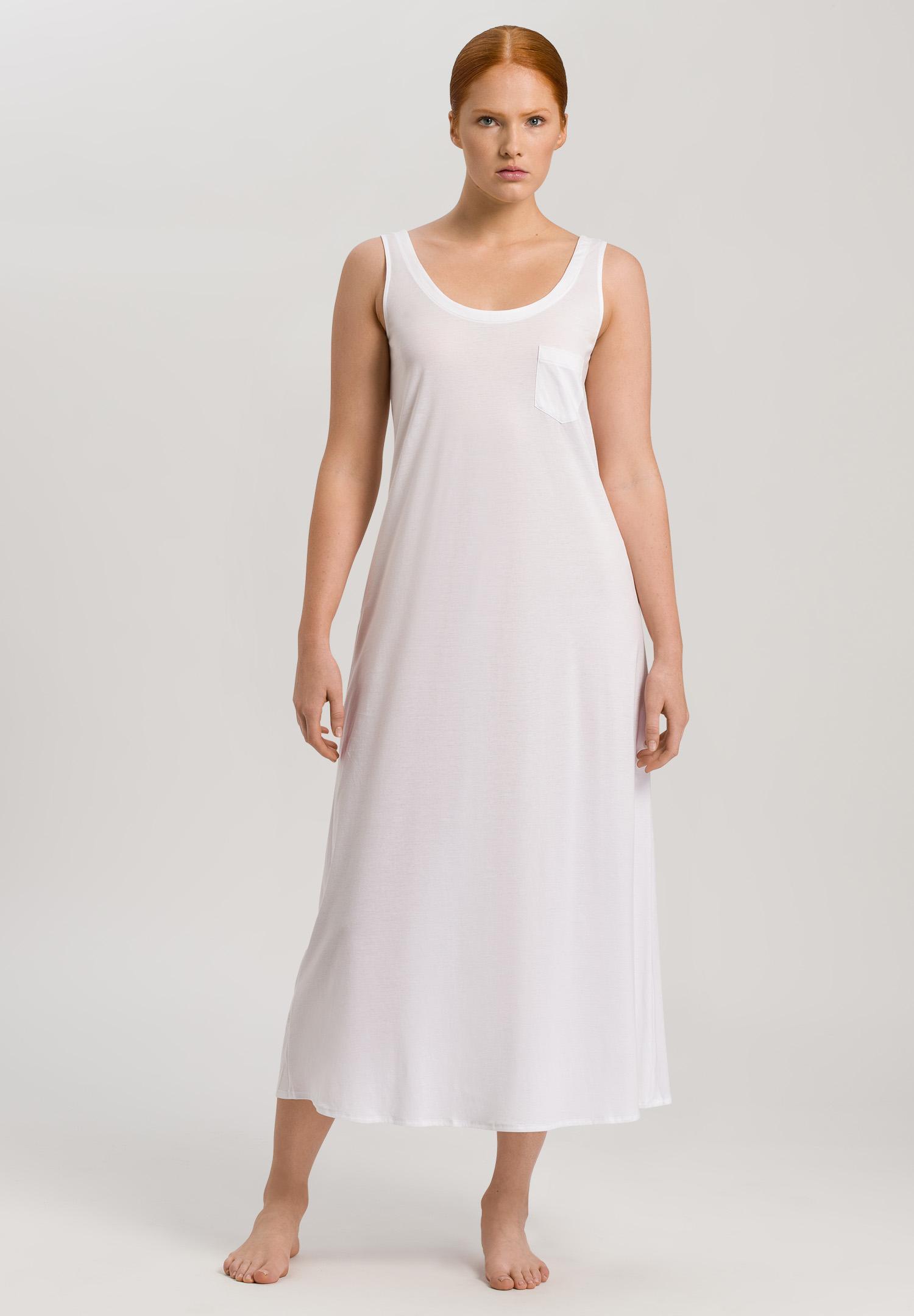HANRO long tank gown white Inner Secrets Lingerie