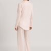 HANRO Long Sleeve Button Front Pajama pink back Inner Secrets Lingerie
