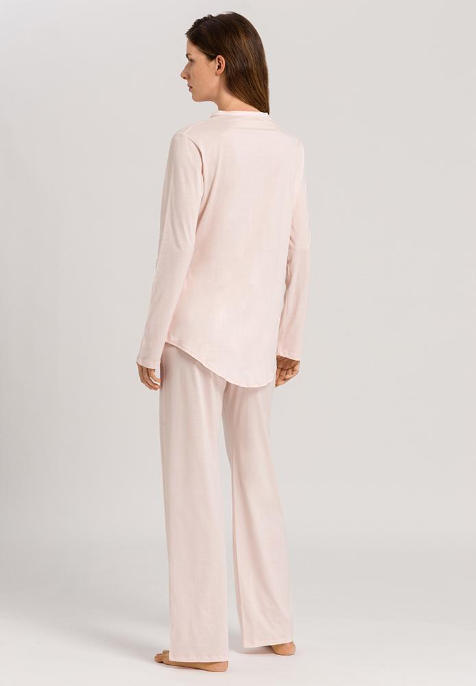 HANRO Long Sleeve Button Front Pajama pink back Inner Secrets Lingerie