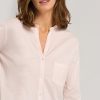HANRO Long Sleeve Button Front Pajama pink close up Inner Secrets Lingerie