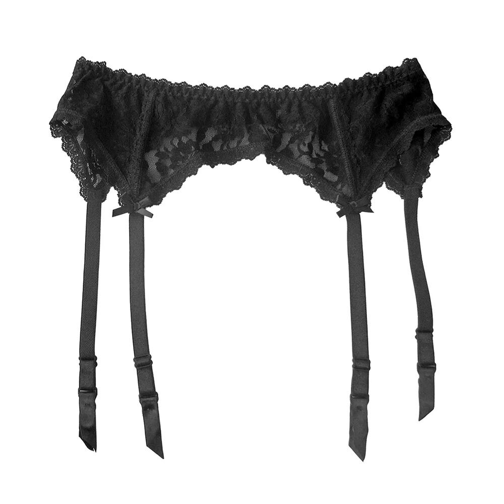48B104-Garter-Belt-BLACK-flat Inner Secrets Lingerie