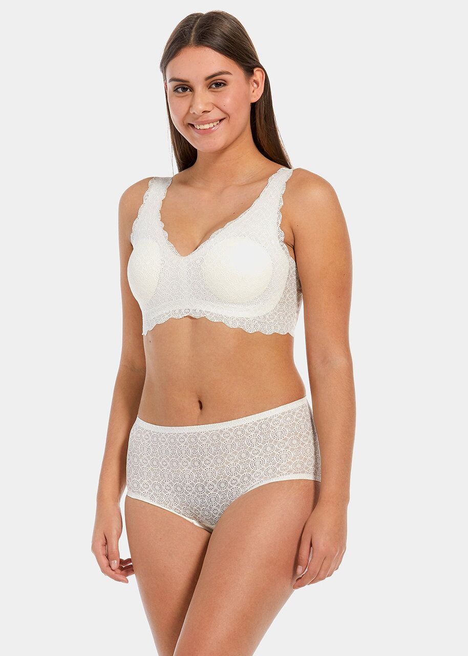 Dream Lace Hipster Panty White Inner Secrets Lingerie