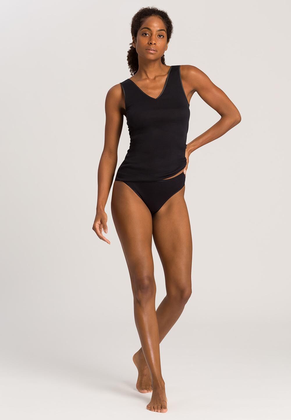 Hanro hi-cut full brief black cover Inner Secrets Lingerie