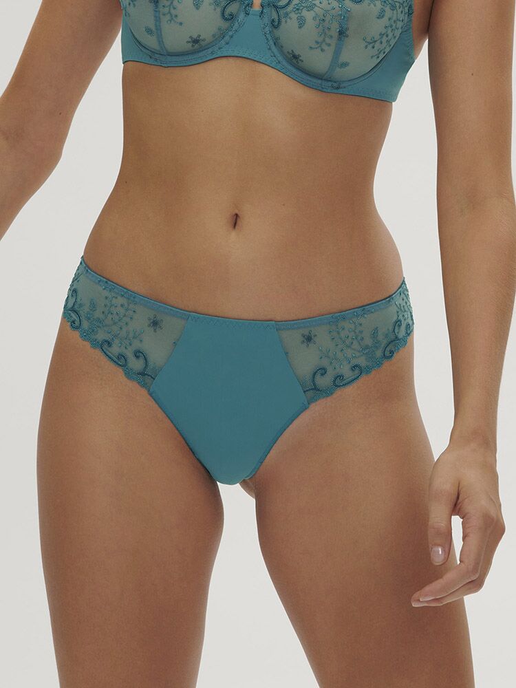Delice thong blue atholl Inner Secrets Lingerie