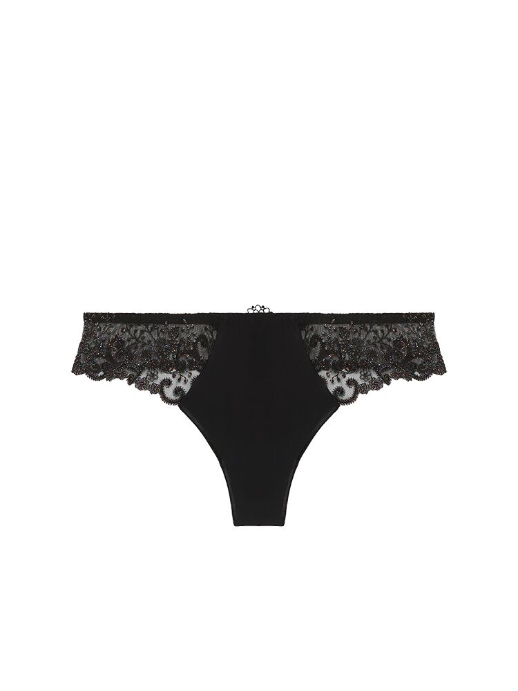 Gem Black Delice Thong Inner Secrets Lingerie